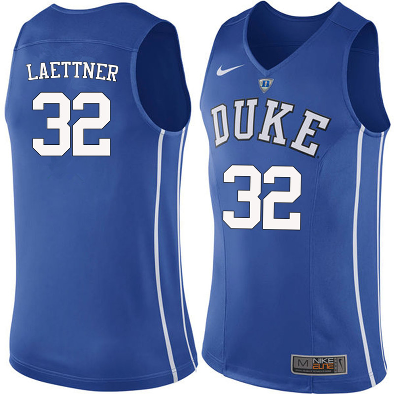 Duke Blue Devils #32 Christian Laettner College Basketball Jerseys-Blue